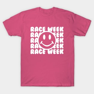 Race Week Smiley Face Design T-Shirt